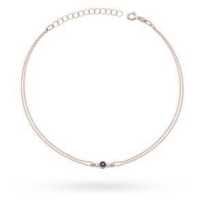 Bransoletka B0005 Szafir 0,15ct różowe złoto