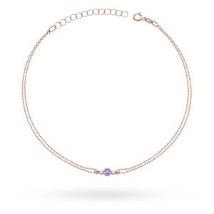Bransoletka B0005 Tanzanit 0,15ct różowe złoto
