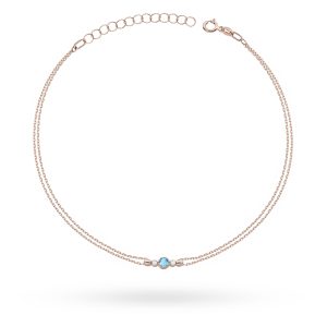 Bransoletka B005 Topaz Swiss 0,15ct różowe złoto