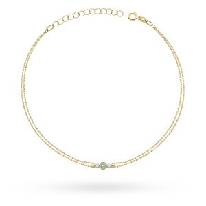 Bransoletka B0005 Szmaragd 0,15ct żółte złoto