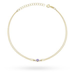 Bransoletka B0005 Tanzanit 0,15ct żółte złoto