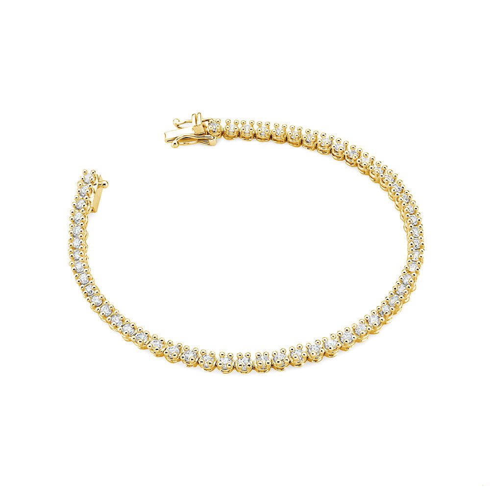 Bransoletka B0028 z diamentami żółte złoto