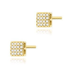 Kolczyki K0013 z diamentami żółte złoto