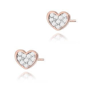 Kolczyki K0021 z diamentami różowe złoto