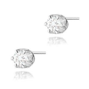 Kolczyki K0032 Diament 2 x 0,12ct białe złoto sztyft zakręcany