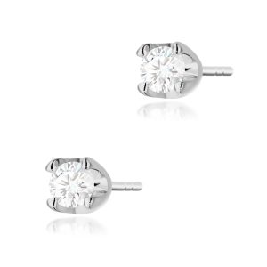 Kolczyki K0034 Diament 2 x 0,10ct białe złoto