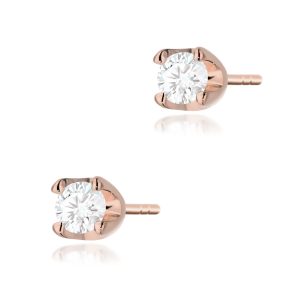 Kolczyki K0034 Diament 2 x 0,08ct różowe złoto