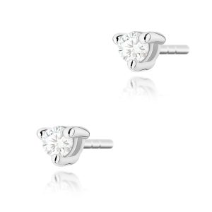 Kolczyki K0035 Diament 2 x 0,04ct białe złoto