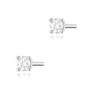 Kolczyki K0066 Diament 2 x 0,04ct białe złoto