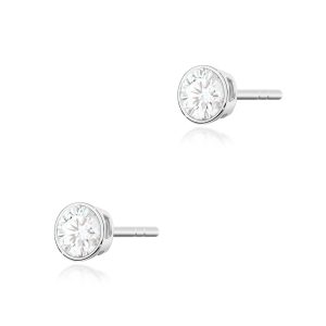 Kolczyki K0067 Diament 2 x 0,10ct białe złoto