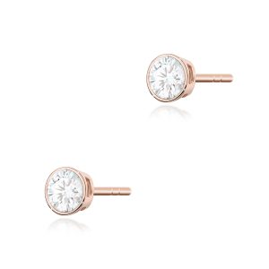Kolczyki K0067 Diament 2 x 0,10ct różowe złoto