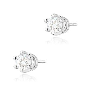 Kolczyki K0068 Diament Laboratoryjny 2 x 0,15ct białe złoto
