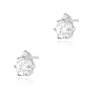 Kolczyki K0076 Diament Laboratoryjny 2 x 0,50ct białe złoto