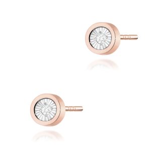 Kolczyki K0081 Diament 2 x 0,08ct różowe złoto