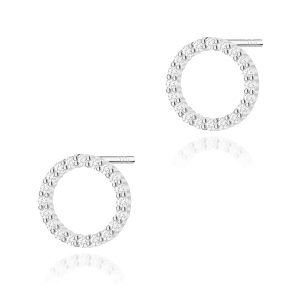 Kolczyki K0580 z diamentami białe złoto