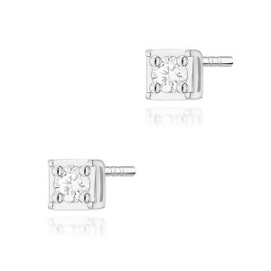 Kolczyki K0581 Diament 2 x 0,03ct białe złoto