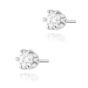 Kolczyki K0220 Diament Laboratoryjny 2 x 0,30ct białe złoto