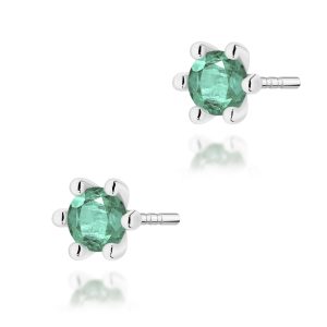 Kolczyki K0222 Szmaragd 2 x 0,30ct białe złoto