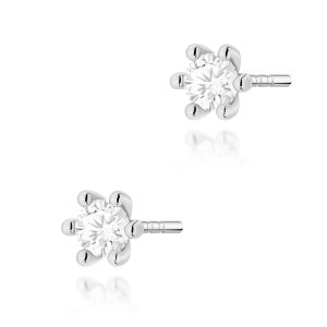 Kolczyki K0222 Diament Laboratoryjny 2 x 0,15ct białe złoto