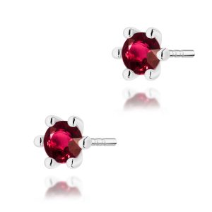Kolczyki K0222 Rubin 2 x 0,30ct białe złoto