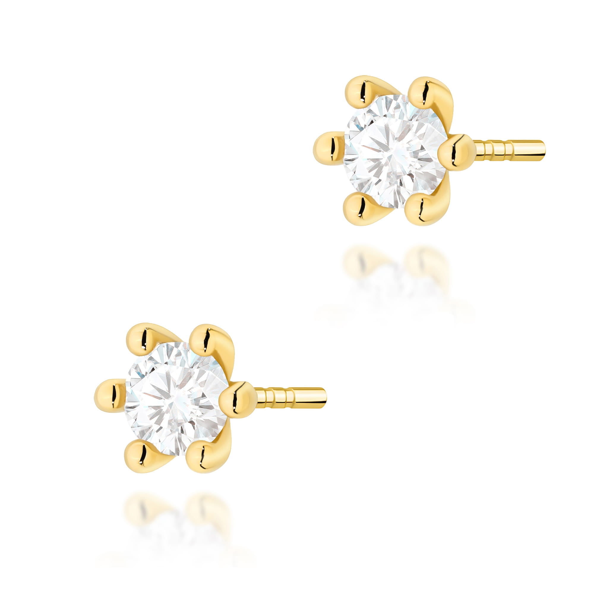 Kolczyki K0222 Diament 2 x 0,30ct żółte złoto