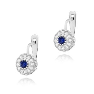 Kolczyki K0284 Szafir 2 x 0.30ct białe złoto