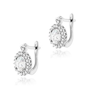Kolczyki K0312 Diament Laboratoryjny 2 x 0,40ct białe złoto