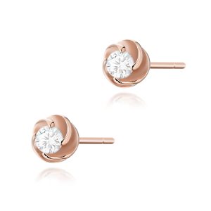 Kolczyki K0329 Diament 2 x 0,10ct różowe złoto