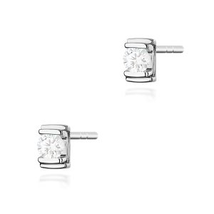 Kolczyki K0343 Diament 2 x 0,10ct białe złoto