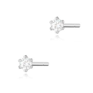 Kolczyki K0501 Diament 2 x 0,04ct białe złoto