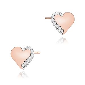 Kolczyki K0505 z diamentami różowe złoto