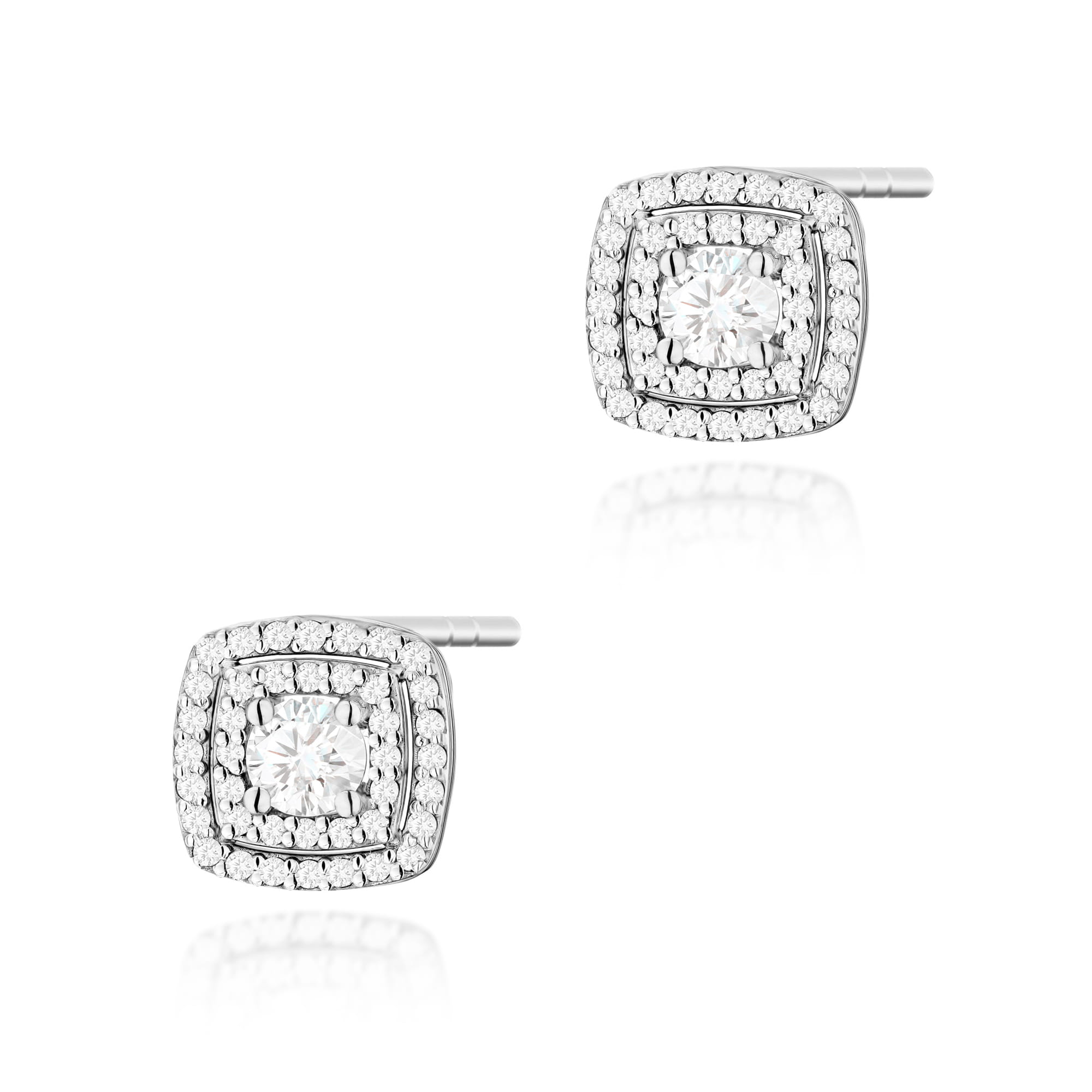 Kolczyki K0506 z diamentami białe złoto