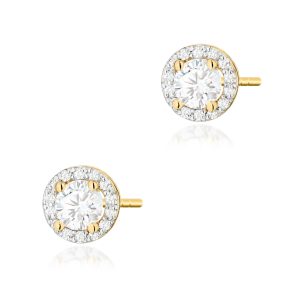 Kolczyki K0509 Diament 2 x 0,40ct żółte złoto