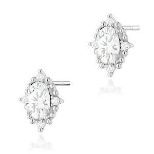 Kolczyki K0512 Diament Laboratoryjny 2 x 0,25ct białe złoto