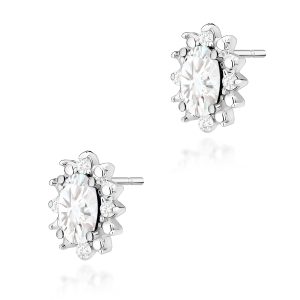 Kolczyki K0513 Diament Laboratoryjny 2 x 0,25ct białe złoto