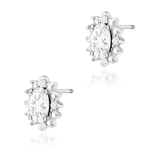 Kolczyki K0513 Diament Laboratoryjny 2 x 0,25ct białe złoto sztyft zakręcany