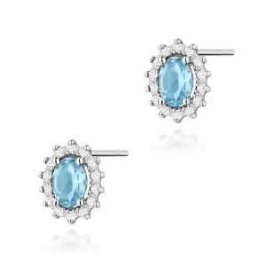 Kolczyki K0514 Topaz Swiss 2 x 0,50ct białe złoto