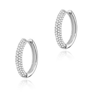 Kolczyki K0515 z diamentami białe złoto