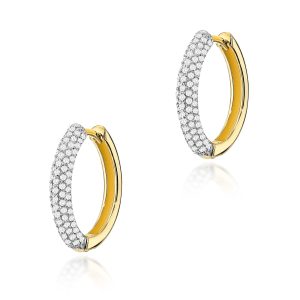 Kolczyki K0515 z diamentami żółte złoto