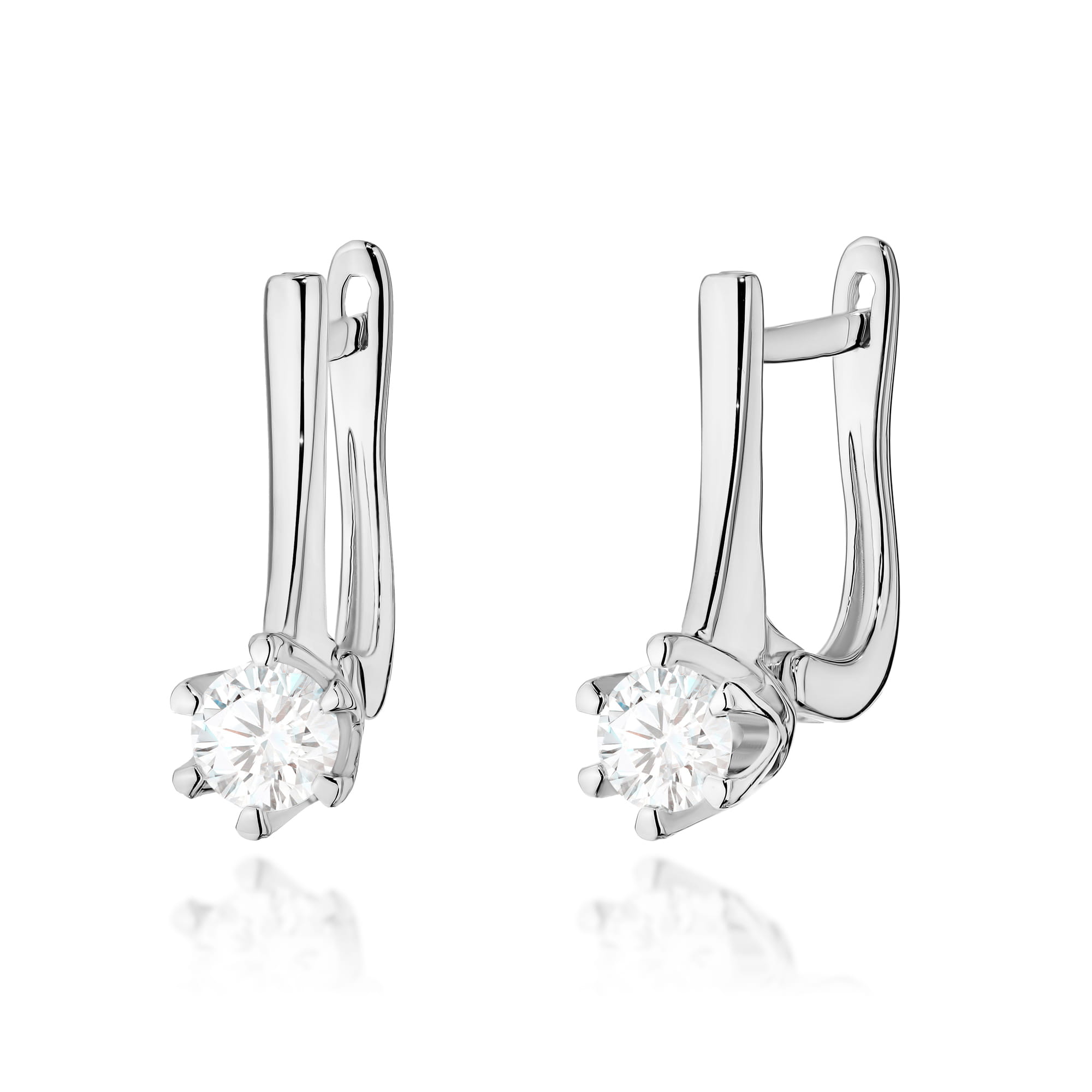 Kolczyki K0520 Diament Laboratoryjny 2 x 0,30ct białe złoto