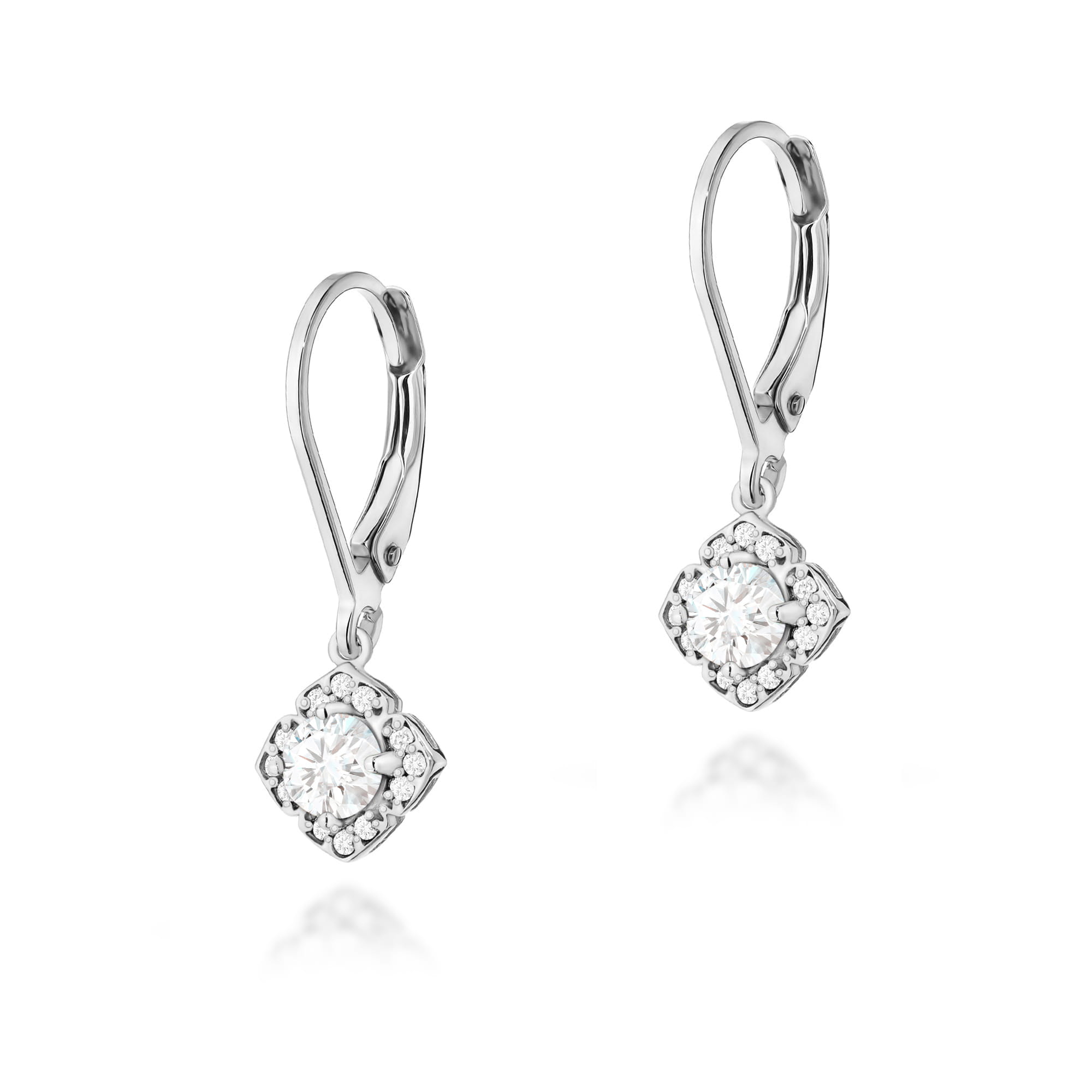 Kolczyki K0571 Diament Laboratoryjny 2 x 0,25ct białe złoto