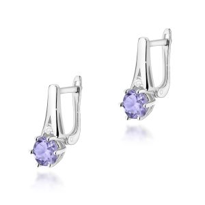 Kolczyki K0572 Tanzanit 2 x 0,50ct białe złoto