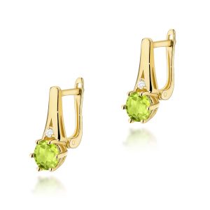 Kolczyki K0572 Oliwin 2 x 0,60ct żółte złoto