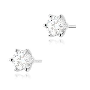Kolczyki K0575 Diament Laboratoryjny 2 x 0.70ct białe złoto
