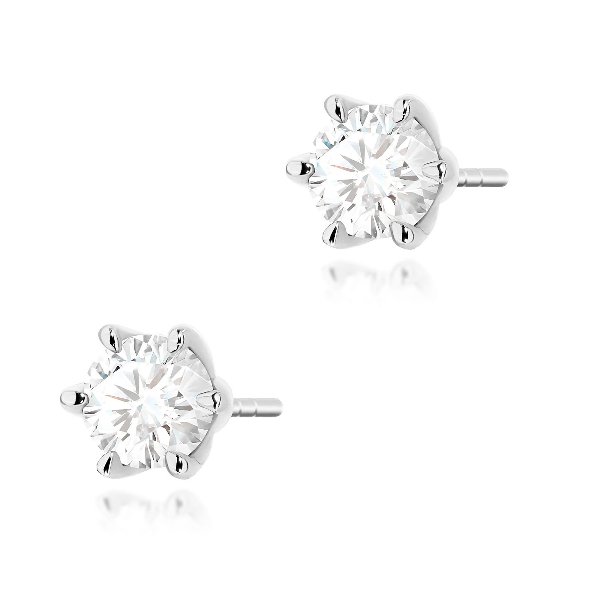 Kolczyki K0575 Diament Laboratoryjny 2 x 0.70ct białe złoto