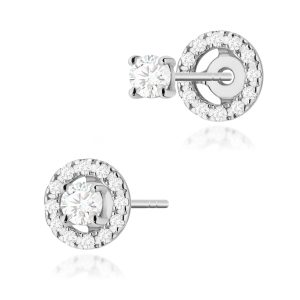 Kolczyki K0576 Diament 2 x 0.10ct białe złoto