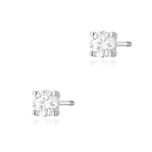 Kolczyki K0577 Diament 2 x 0.30ct białe złoto sztyft zakręcany