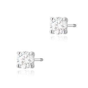Kolczyki K0577 Diament 2 x 0.50ct białe złoto sztyft zakręcany