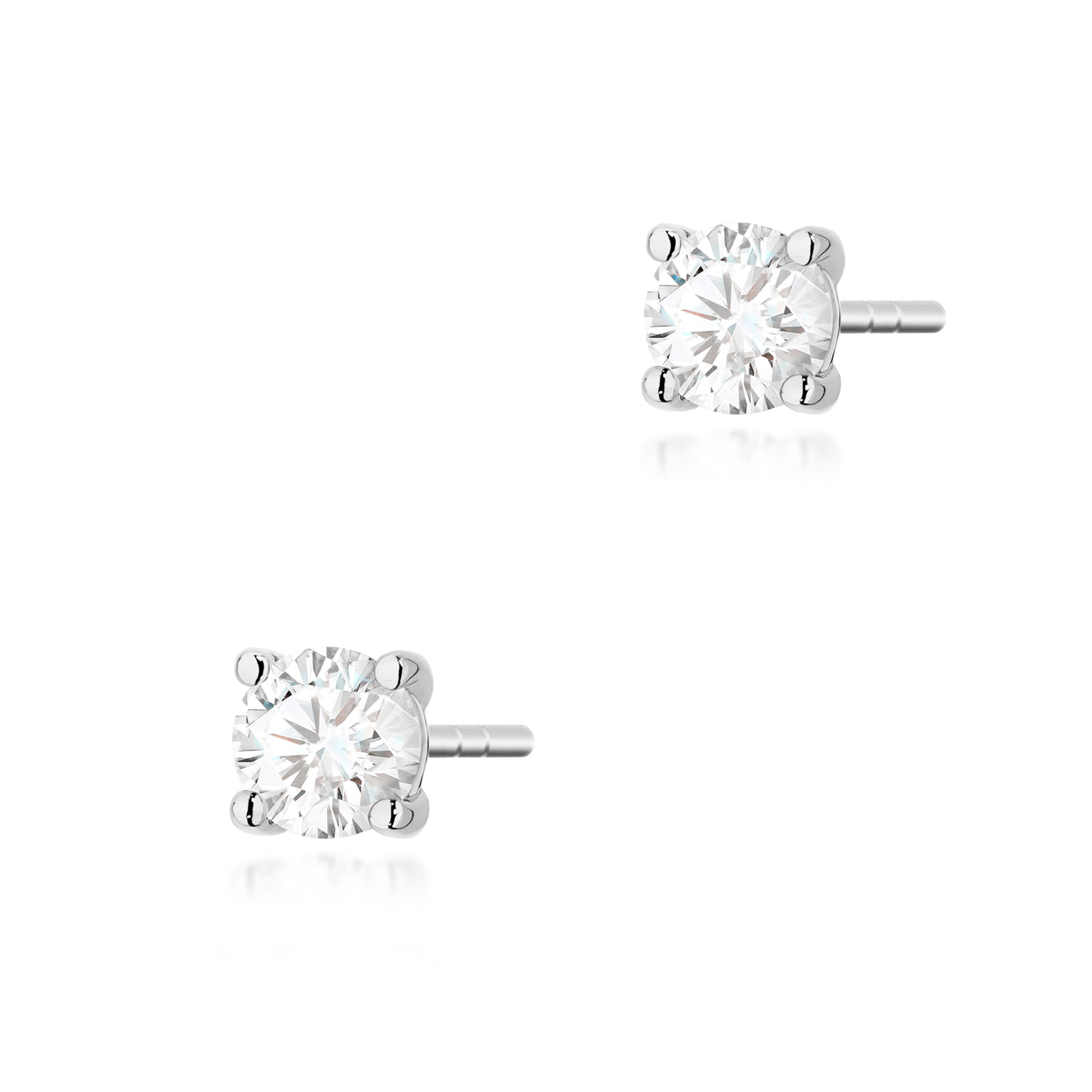 Kolczyki K0577 Diament Laboratoryjny 2 x 0.30ct białe złoto