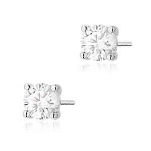 Kolczyki K0577 Diament Laboratoryjny 2 x 1.00ct białe złoto